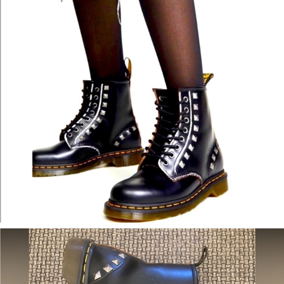 Dr. Martens 1460 Stud Leather Core Appliqué Lace Up boots - Picture 5 of 12